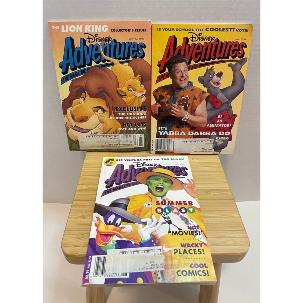 VTG Disney Adventures Magazine Lot 1994 Lion King Flintstones The Mask